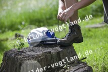 Wanderschuh und Rucksack